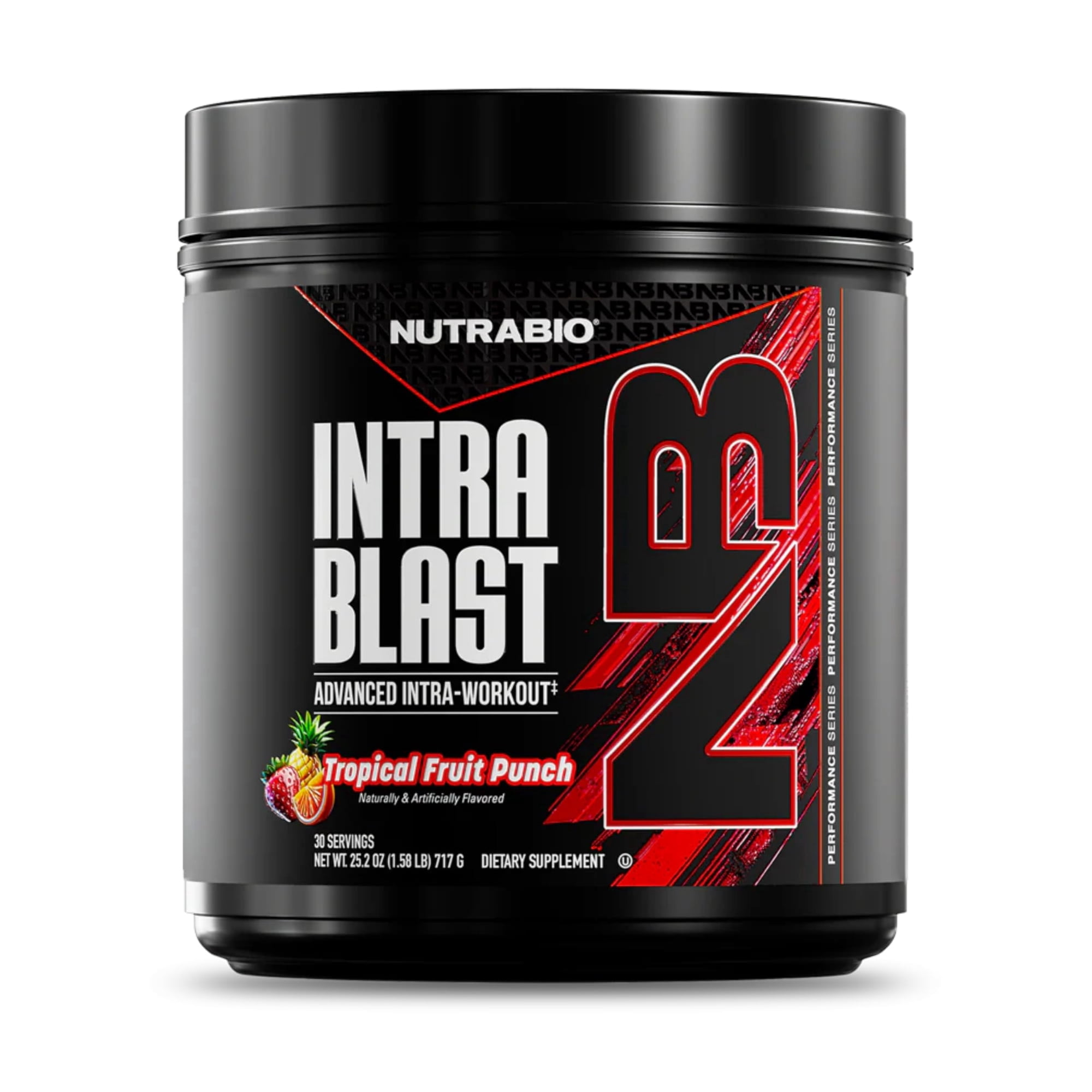 NutraBio Intra Blast BCAA EAA Electrolyte and Hydration Powder - Amino Acid Supplement, EAA/BCAA Powder - Non-GMO and Gluten Free - Tropical Fruit Punch - 30 Servings