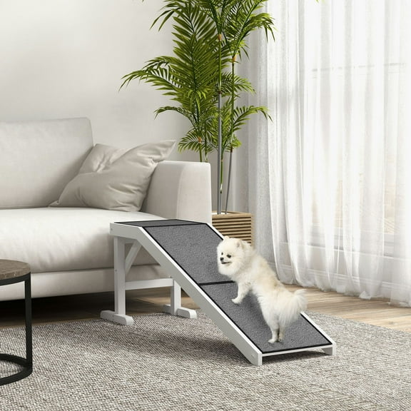 Resenkos 60" Pet Ramp for Dogs & Cats with Non-Slip Carpet, White