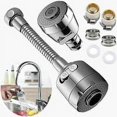thumbnail image 1 of Aireador de grifo giratorio de 360°, aireador de grifo con manguera extendida, ahorro de agua universal con adaptador de boquilla, filtro de grifo de fregadero cabezal de boquilla burbujeador para, 1 of 5
