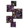thumbnail image 3 of Designart "Sapphire And Gold Elegance" Floral Wall Art Set Of 5 - Blue Cottage Hallway Metal Art Print Set, 3 of 6