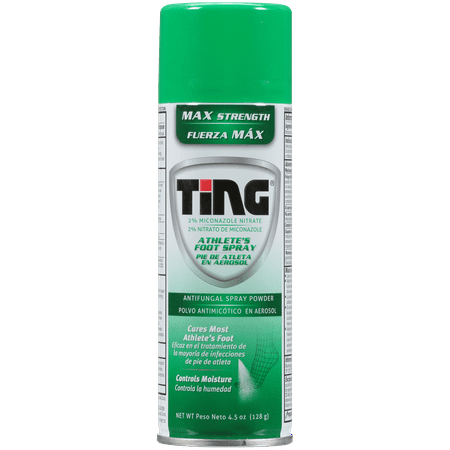 Ting Athlete's Foot Spray, Max Strength, Antifungal Spray Powder 4.5 OZ Can