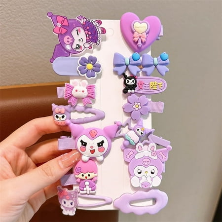 Sanrio Cute Kouromi hairpin Cartoon cute bow hairpin melody charm anime Kawaii Hair accessories Children student jewelry gifts