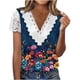 thumbnail image 1 of Camiseta de Manga Corta con Cuello en V para las Mujeres, 1 of 5