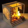 thumbnail image 2 of DIY Dollhouse Kit Toy Handmade with LED Light Miniature Doll House for Gift, 2 of 5