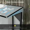 thumbnail image 6 of Outsunny Steel Storage Shed with Locking Door, 4'x7.7', White, Galvanized, 6 of 10