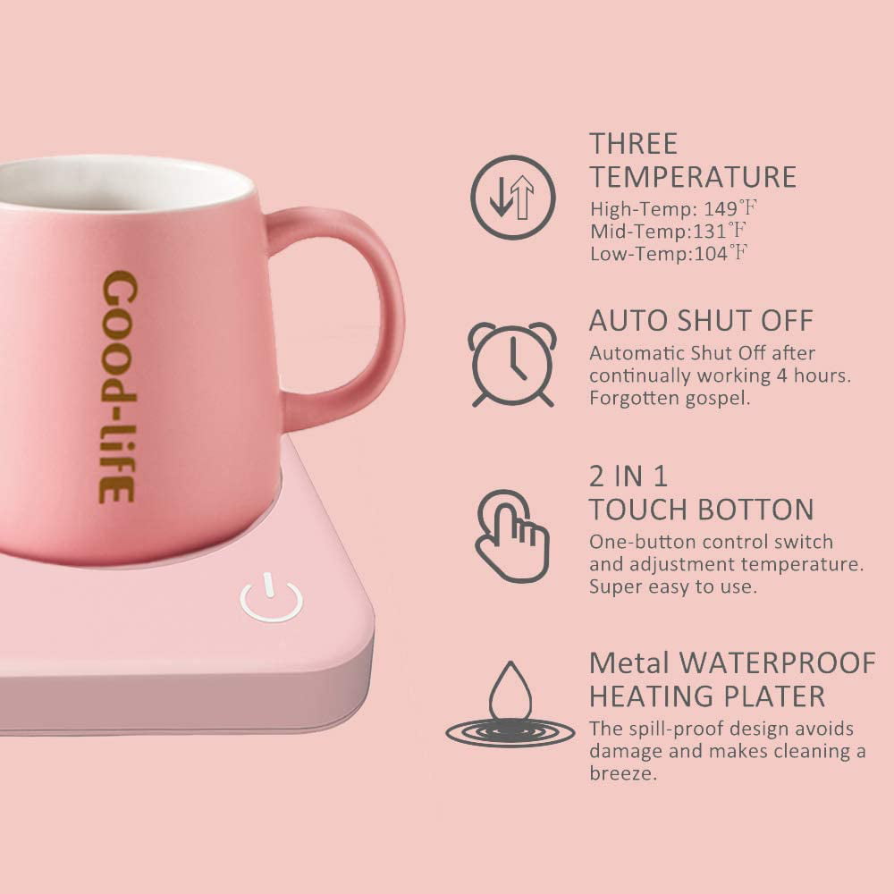 VOBAGA Coffee Mug Warmer&Cup Warmer for Office Desk Use, Electric Beverage  Warmer with Three Temperature Settings, Coffee Warmer Plate for Cocoa Tea