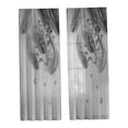 thumbnail image 4 of Cortina transparente, cortinas de ventana de gasa semitransparente, cortinas de tul gris de decoración versátil, para estudio de comedor de habitación BLESIY cortina transparente, 4 of 8