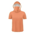 thumbnail image 6 of YUGYXL Unisex Compression Hoodie with Face Mask Sweatshirt Short Sleeve Thermal Base Layer Top Active Running Pullover XXXXL Orange, 6 of 8