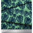 thumbnail image 3 of Soimoi Green Rayon Fabric Monstera Leaves Print Fabric by Yard 56 Inch Wide, 3 of 3