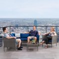 thumbnail image 4 of CorLiving Parksville L-Shaped Resin Wicker Patio Sectional Set, 4 of 9