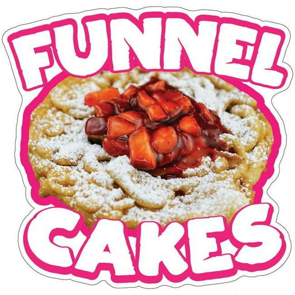 SignMission 16 in. Funnel Cakes 2 Decal Concession Stand Food Truck Sticker