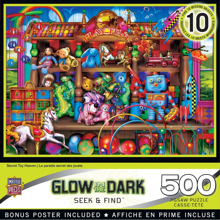MasterPieces 500-Piece Toy Heaven Glow Puzzle - Recycled Material