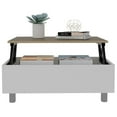 thumbnail image 6 of Tuhome Furniture Gambia Lift Top Rectangular Coffee Table in White/Light Oak, 6 of 9