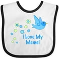 thumbnail image 3 of Inktastic I Love My Meme Boys Baby Bib, 3 of 4