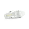 thumbnail image 4 of BLISSFUL STEP Sandales Compensées à Enfiler pour Femmes à Talon en Verre Transparent Argent 11, 4 of 8