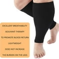 thumbnail image 5 of Plus Size Compression Sleeves for Calves Women Wide Calf Compression Legs Sleeves Men XL, Relieve Varicose Veins, Edema, Swelling, Soreness, Shin splints, for Work, Travel, Sports and Daily Wear, 5 of 7