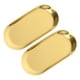 thumbnail image 4 of 2 Unids Bandejas de acero inoxidable Bandejas de frutas Bandejas de almacenamiento Platos de sushi (Dorado), 4 of 5