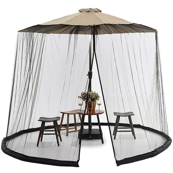 Outdoor Mosquito Protection Net for Patio Umbrellas - Bug-Free Experience for 10-11ft Umbrellas with Adjustable Fit and Water Weighting System, Available in Multiple Colors