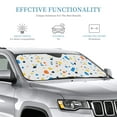 thumbnail image 4 of ZICANCN Car Sun Shades Front Windshield, Orange Blue Terrazzo Form Automotive Front Window Sun Shield Visor, Medium Size, 4 of 9