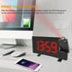 thumbnail image 4 of Reloj despertador digital, relojes despertadores de proyección para dormitorio con 4 atenuadores, cargador de teléfono USB, proyector giratorio de 180 ° Zhivalor 222611-3, 4 of 8