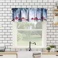 thumbnail image 2 of Merry Christmas Curtains Valances Snowflake Xmas Tree Star Winter Gift Rustic Farmhouse Kitchen Decor Rod Pocket Window Valances for Bedroom Living Room Bathroom 54 W x 18 L 1 Panel, 2 of 5