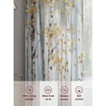 thumbnail image 6 of Yellow Grey Forest Sheer Curtains 96 Inch Length 2 Panels Set for Living Room/Bedroom, Grey Modern Art Oil Painting Semi Curtain Sheers Drapes Rod Pocket Curtains Window Treatment Set 52''x96''x2, 6 of 7