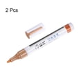 thumbnail image 3 of Uxcell 2pcs Wood Furniture Markers Touch Up for Scratches Floor Carpenters Tables Desks, Gold Tone, 3 of 6