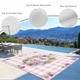 thumbnail image 3 of Spring Easter Outdoor Rug for Patio/Deck/Porch, Non-Slip Large Area Rug 4 x 6 Ft, Watercolor Floral Tulips Wreath Eggs Pink Plaid Indoor Outdoor Rugs Washable Area Rugs, Camping Rug Carpet Runner, 3 of 8