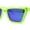 Green - Blue Mirror, variant on Womens Luxurious Thick Bevel Frame Rectangular Cat Eye Sunglasses Black - Light Brown