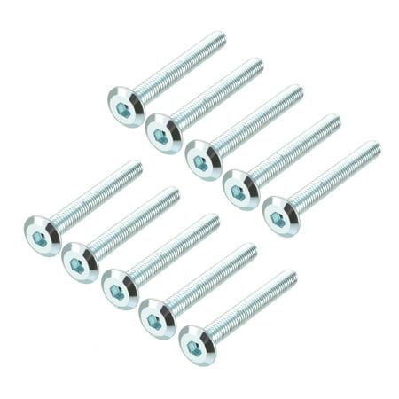 

M6x50mm Hex Screw Bolts Carbon Steel Zinc Plated 10 Pack