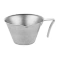 thumbnail image 4 of Taza medidora de acero inoxidable Sunnimix Taza para verter café expreso jarra pequeña de 3 para café leche jarra Mini Taza medidora para cocinar en ca Retro plateado, 4 of 8