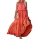 thumbnail image 1 of WILLBEST Vestidos Floreados para Mujer, Vestidos Largos de Verano para Mujer 2024, Vestido Maxi sin Mangas, Vestido Casual Fluido con Volantes de Verano Grande, 1 of 3