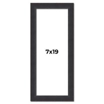 7x19 Frame Black Real Wood Picture Frame Width 1.25 Inches | Interior Frame Depth 0.5 Inches |