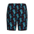 thumbnail image 2 of Haiem Blue Seahorse Men's Pajama Short with Soft Woven Cotton Elastic Waistband Sleep Short-3X-Large, 2 of 9