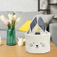 thumbnail image 6 of Easter Baskets, 14 Inch Easter Egg Baskets with Cute Bunny Ears, Easter Gifts Bags Egg Storages and Hunt Baskets for Kids Children Girls Baby, Easter Decoration White, 6 of 6