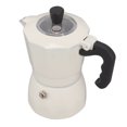 thumbnail image 4 of Cafetera italiana Moka Pot Cafetera moka de aluminio fácil de usar Cafetera moka para hacer café Blanco, 4 of 10