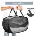 thumbnail image 2 of Foldable Large-capacity Clothes Organizer Portable Mesh Laundry Hamper with Comfortable Handles for Easy Carrying Bedroom Bathroom Dorm Use, 2 of 5