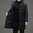 thumbnail image 2 of Chaqueta larga con capucha y plumón para hombre, chaqueta acolchada de plumón de pato de marca de diseñador para invierno, chaqueta informal para hombre, abrigo frío para hombre, 2 of 5