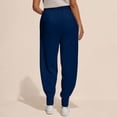 thumbnail image 7 of Women's High Waist Ankle Sweatpants - Solid Color, Pocketed, Autumn Winter Casual/Sporty, 7 of 7
