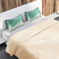 thumbnail image 5 of Yayeee Pillowcase King Size Set of 2 Satin Wrinkle Resistant Envelope Pillow Case, Green and White Pattern, 5 of 8
