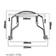 thumbnail image 3 of HUGFEGWE 10Holes Harmonica Neck Holder Rack Metal Frame Harp Support Accessory for Mouth Organ Green CJ25311-2727, 3 of 9