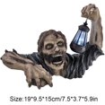 thumbnail image 5 of Zombi de Halloween con linterna LED Estatua de zombi Estatua de miedo Zombis de Halloween Escultura de terror realista Zombi de Halloween para el césped al aire libre del hotel Halloween Levamdar WLJ-3112, 5 of 5