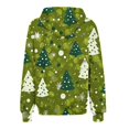 thumbnail image 4 of VERUGU Womens Jackets Casual Fall Winter Fashion Zipper Christmas Printed Coat Long Sleeve Drawstring Hooded Sweatshirt Army Green 3XL, 4 of 6