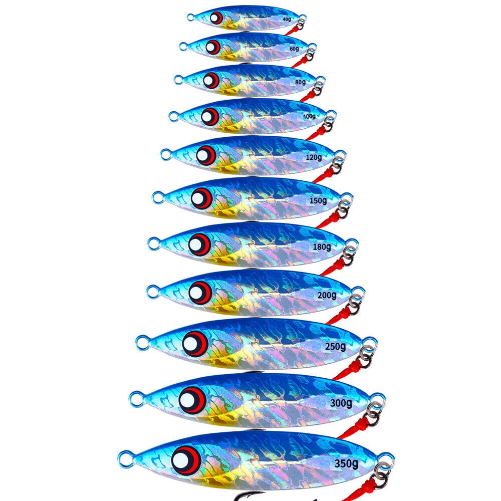 11PCS Glow Metal Lead Jigs Fishing Lures Jigging Bait Jig Tackle Hooks Saltwater