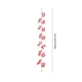 thumbnail image 3 of Artificial Christmas Berry Rattan Decorative Wrapping 1 Meter - Plastic Indoor Holiday Decor with Berry Clusters for Mantels, Windows and Doorways Red, 3 of 6