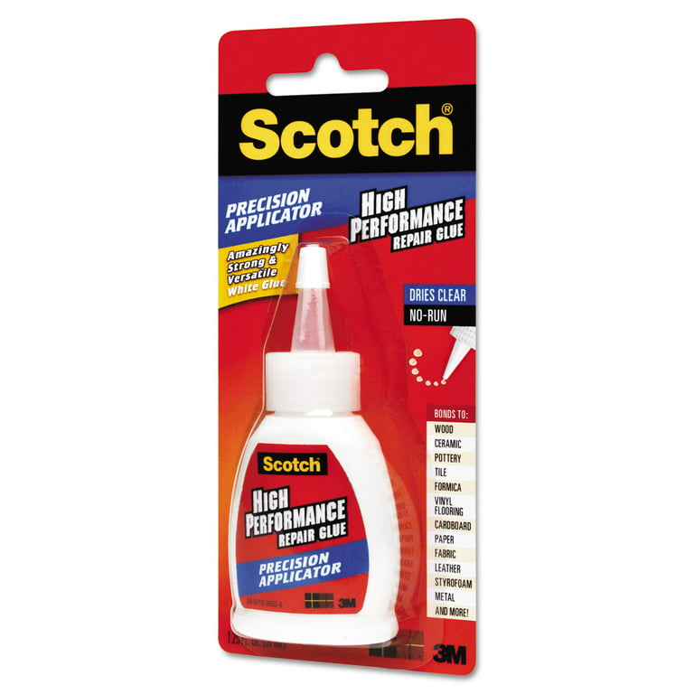 Scotch Clear Glue Precision Tip, 2-Way Applicator, 0.95 FL OZ 