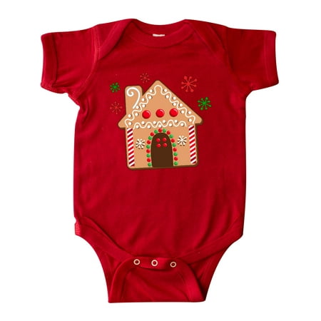 

Inktastic Gingerbread House Cookie with Snowflakes Gift Baby Boy or Baby Girl Bodysuit