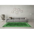thumbnail image 3 of Ahgly Company Indoor Round Oriental Emerald Green Traditional Area Rugs, 4' Round, 3 of 4