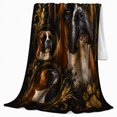 thumbnail image 2 of Regal Crown Boxer Dog Portrait Collage Commemorative, Playful Pet Portrait Pattern, Warm Flannel Blanket for Living Room and Bedroom, Dog Moms Father's Day Gift, Pet Lover Home Decor, 2 of 9