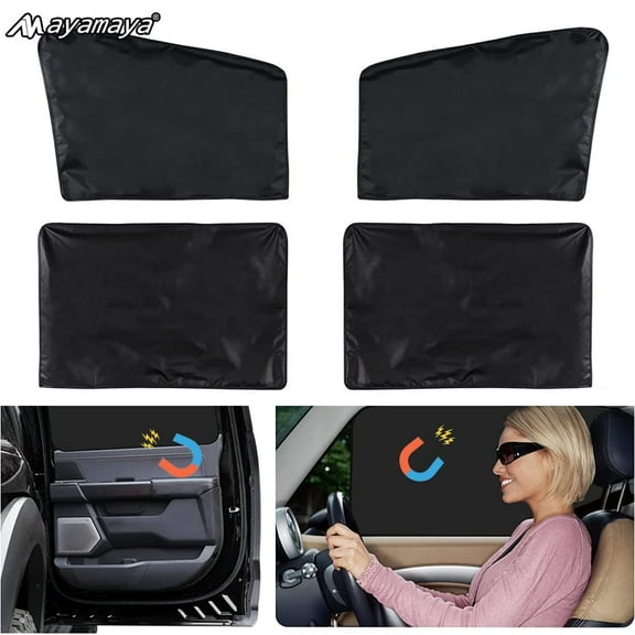Ayamaya with Magnets Automotive Window Shades, Black, 24.4" * 18.9"